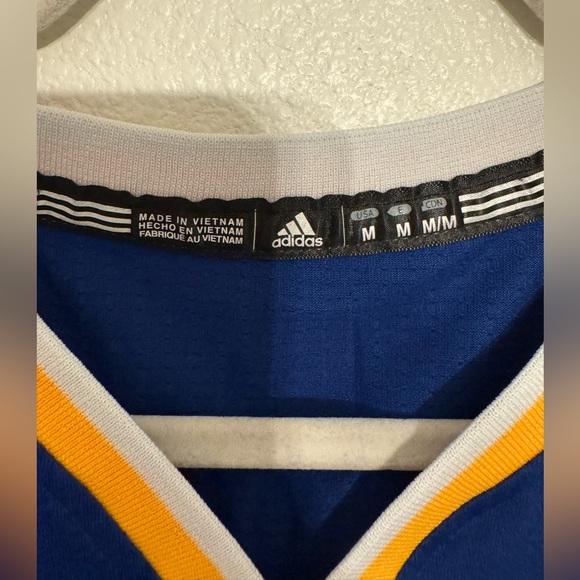 Adidas Kevin Durant Golden State Warriors Men’s Sz Med Jersey Blue/Gold - Picture 4 of 6